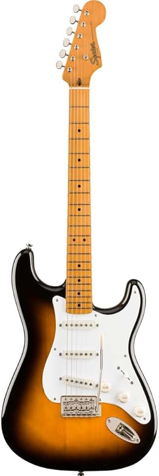 Squier Classic Vibe 50s Stratocaster Electric Guitar, with 2-Year Warranty, 2-Color Sunburst, Maple Fingerboard