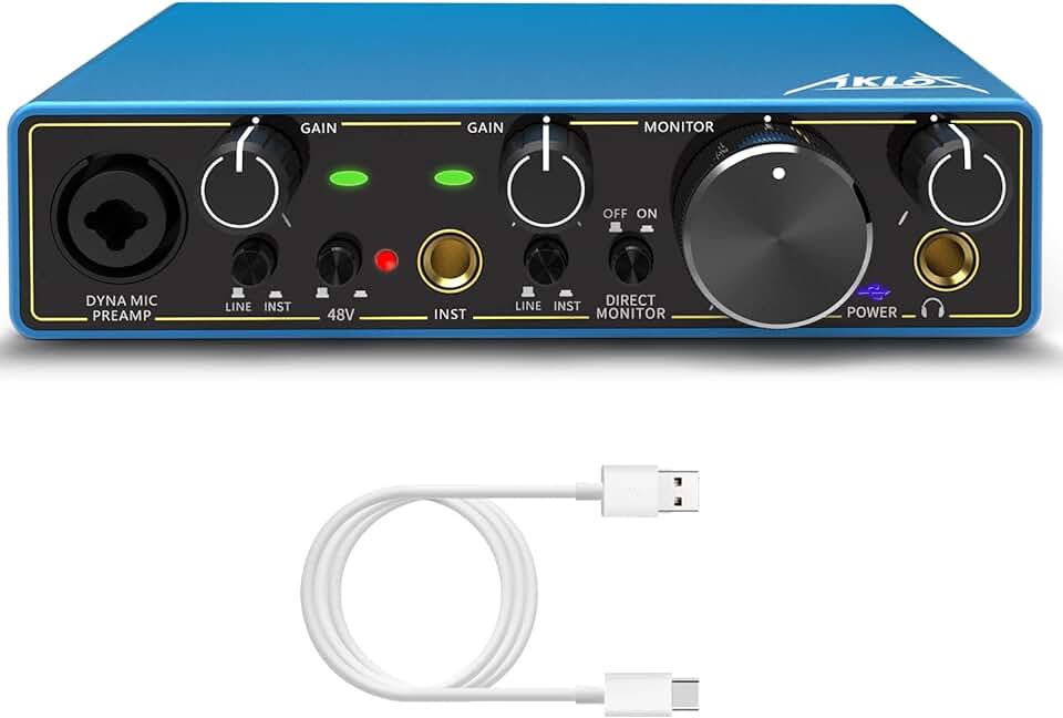 AKLOT Xrl Audio Interfaces 2 In 2 Out for PC/Win/Mac