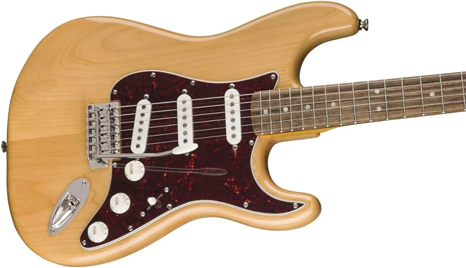 Squier Classic Vibe 70s Stratocaster Electric Guitar, with 2-Year Warranty, Natural, Laurel Fingerboard