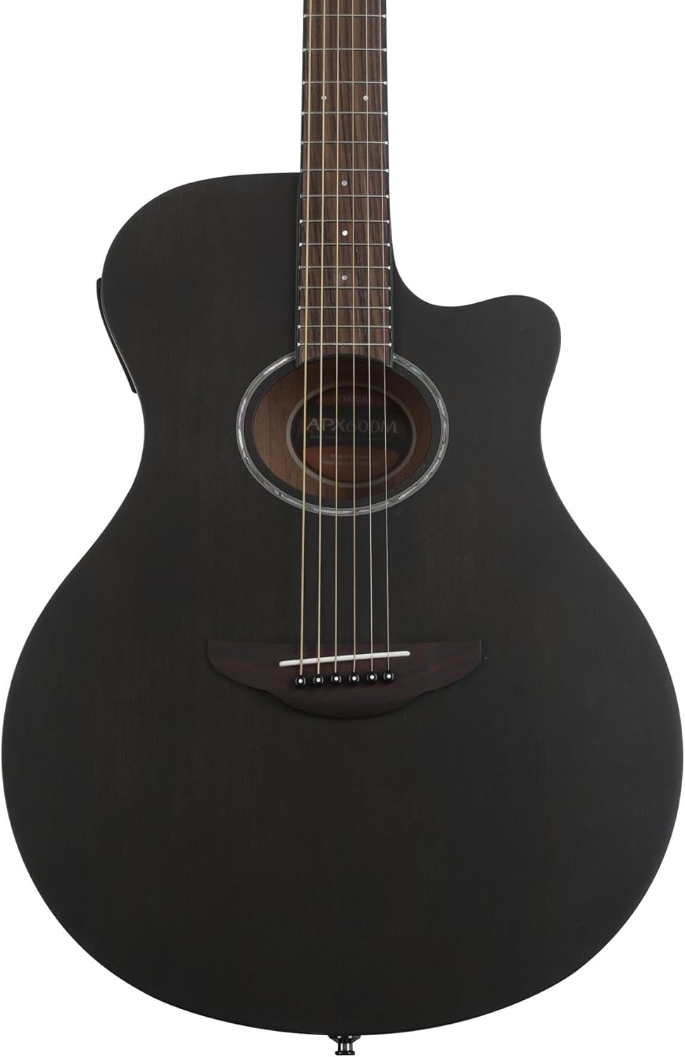 Yamaha 6 String Acoustic-Electric Guitar, Right, Smoky Black Matte (APX600M SMB)